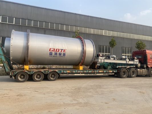 5000KG 무게 탄소 강철 재료 로터리 드럼 드라이어 엔지니어의 지도 아래