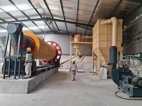 길이는 5-12m 고 용량 볼 밀링 머신 쿼츠 모래 325 Mesh 1-50T / H 용량