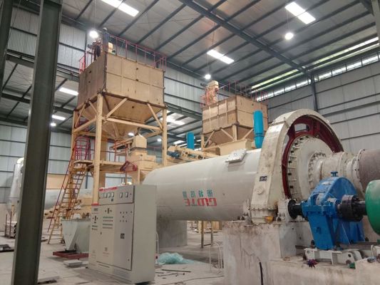 길이는 5-12m 고 용량 볼 밀링 머신 쿼츠 모래 325 Mesh 1-50T / H 용량